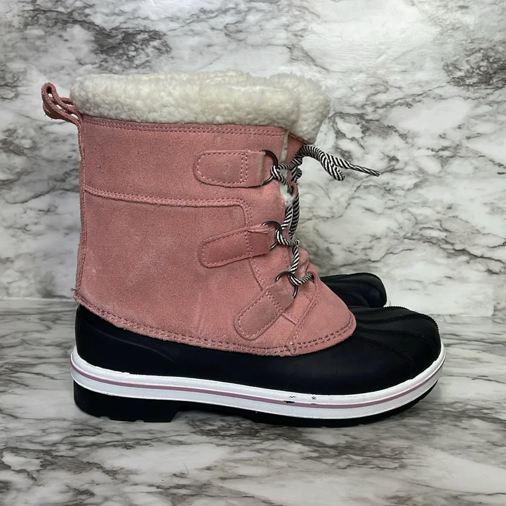 Cat & Jack Girls Snow Winter Waterproof Pink Boots Size 5